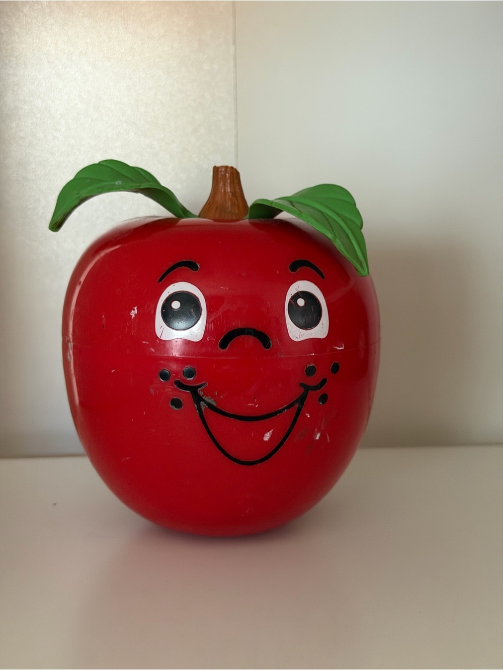 Fisher-Price Red Smiling Apple with Green Leaves